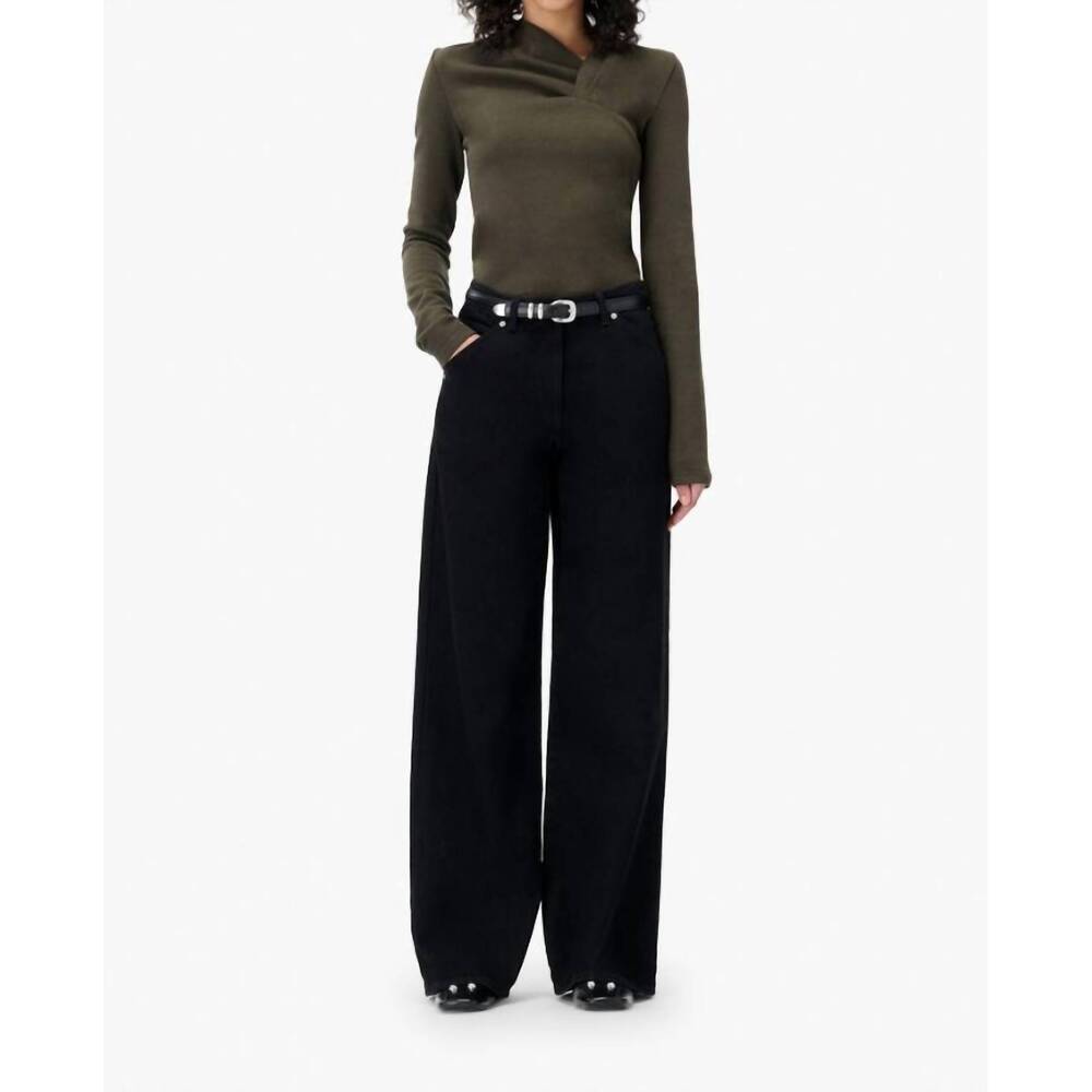 NEW IRO mala asymmetrical top in military khaki
